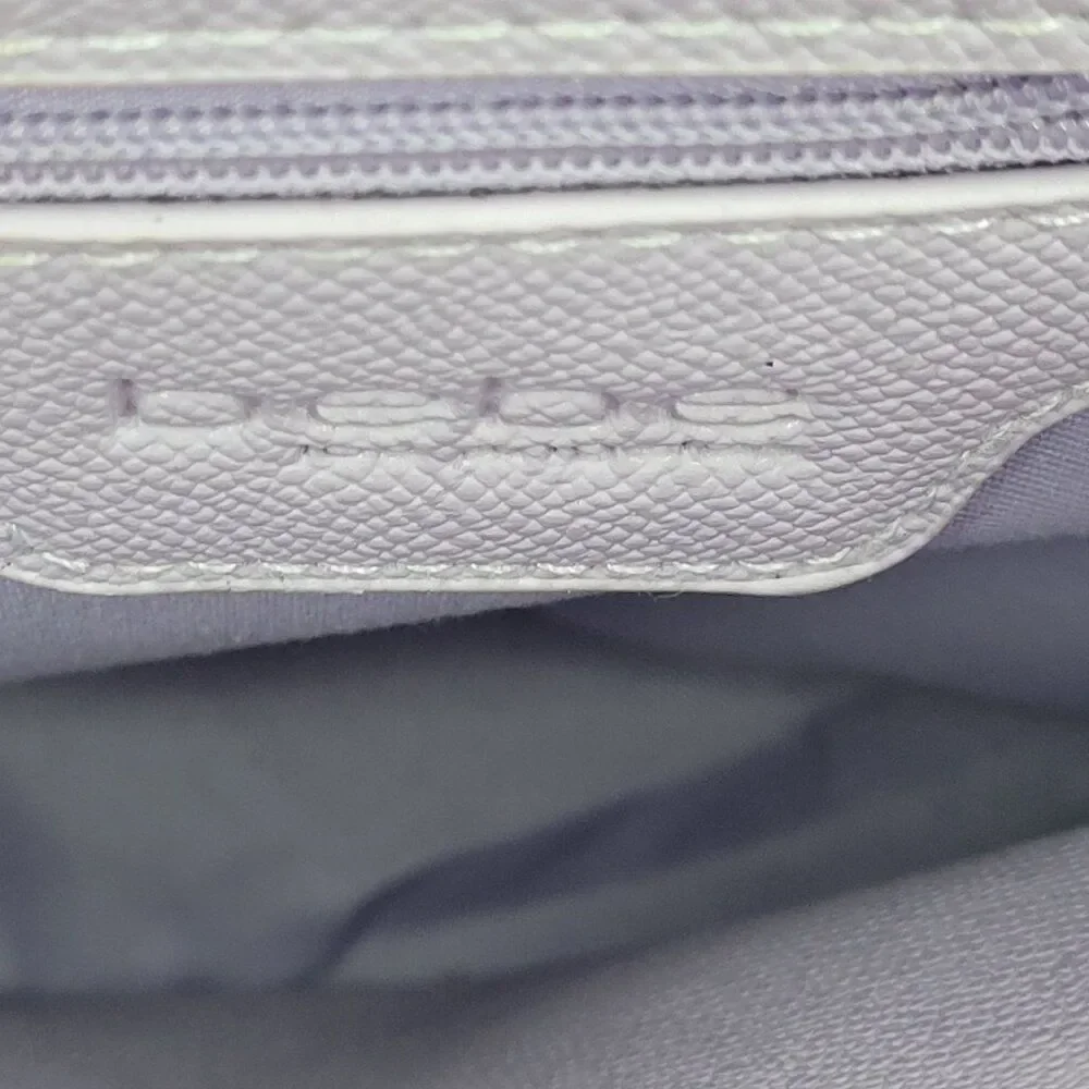 Bebe Womens Vegan Evie Satchel Bag Lilac Pastel Purple Faux‎ Leather Top Handle